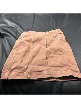 Wish List WOMENS Pink/Orange Denim Mini Skirt Size S Pre-Owned
